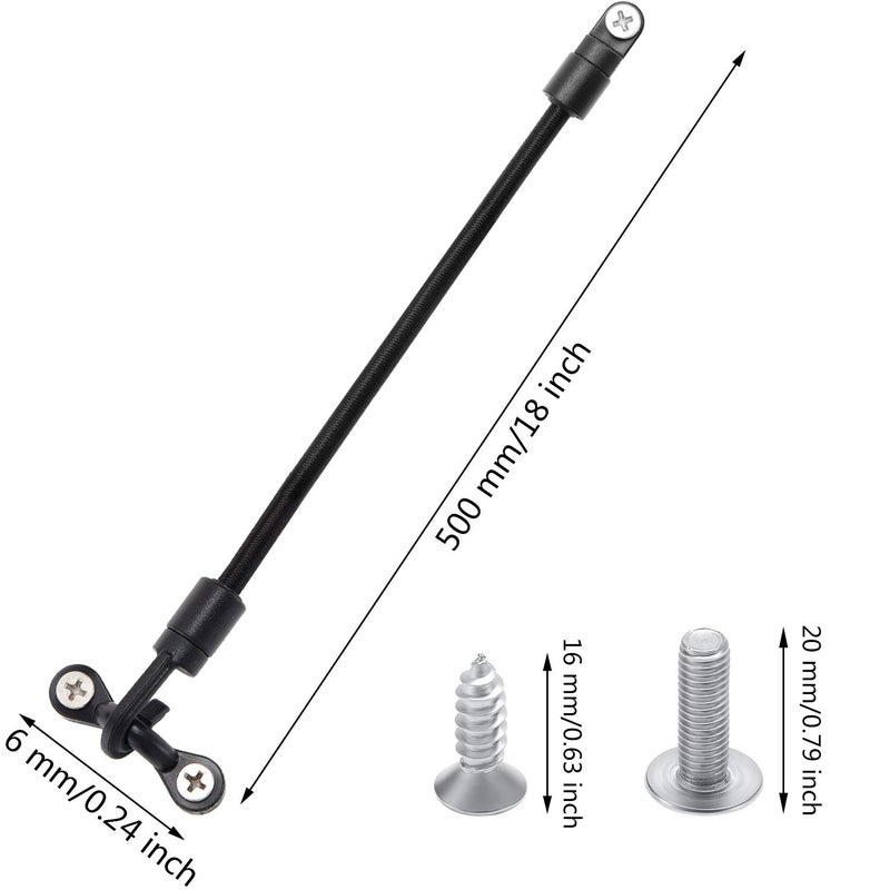 Mudder 6 Sets Fishing Rod Strap Holder, Adjustable Deck Mount Connector for Boat Marine Supply, 18-inch Pole Holder for Secure Rod Storage - Image 2